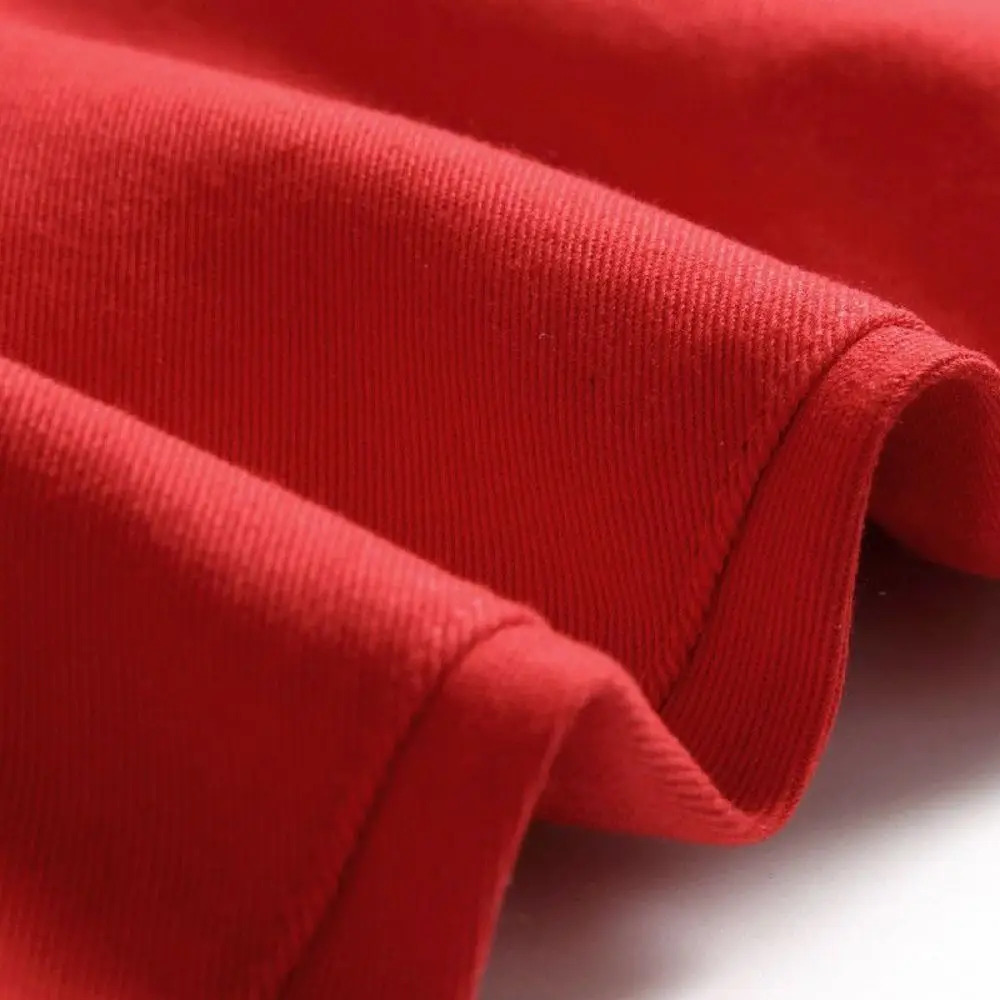 Fashion Retro Men Jeans Pants Denim Trousers Patchwork Color Contrast Slim Fit High Street Straight Trend Stitching Jeans