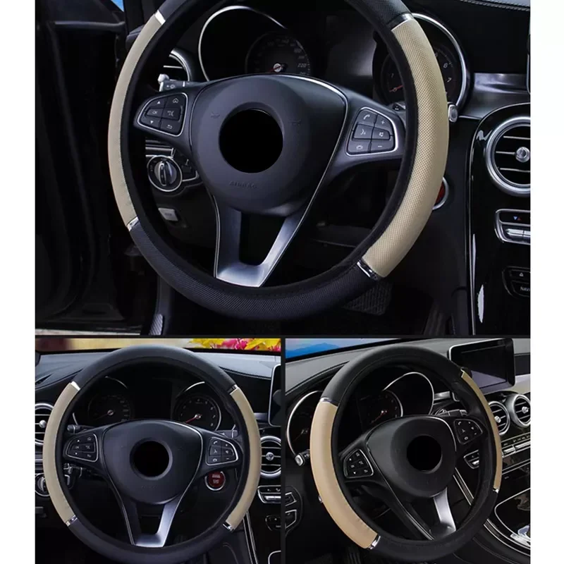 

Car Steering Wheel Cover Auto Steering Wheel Braid On The Steering Wheel Cover Case Universal Car Accessories Free Shipping