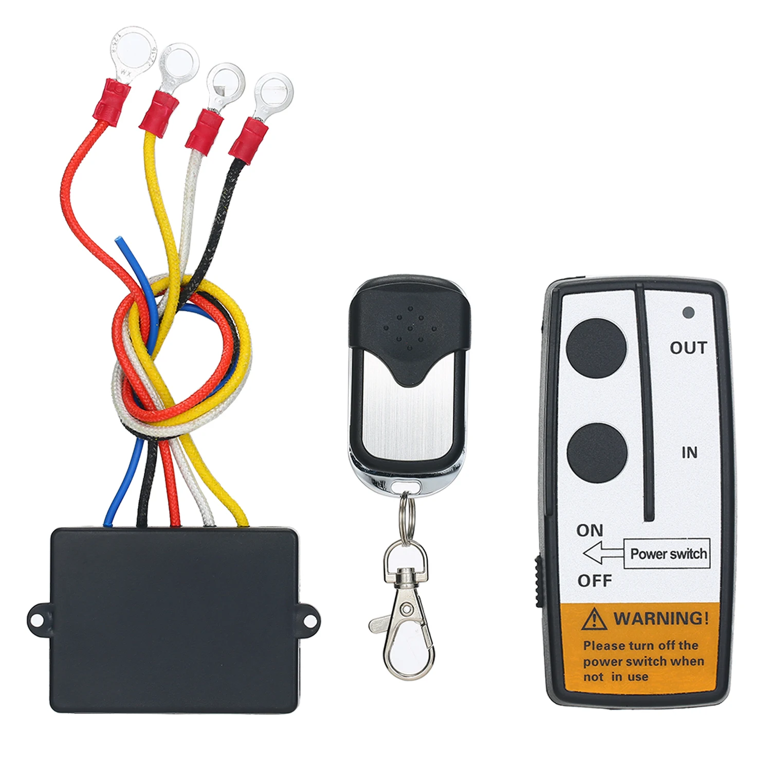 

Universal Wireless Winch Remote Control Kit 12V 50ft 2 Remotes With Indicator light Car Detector For Truck Jeep ATV SUV