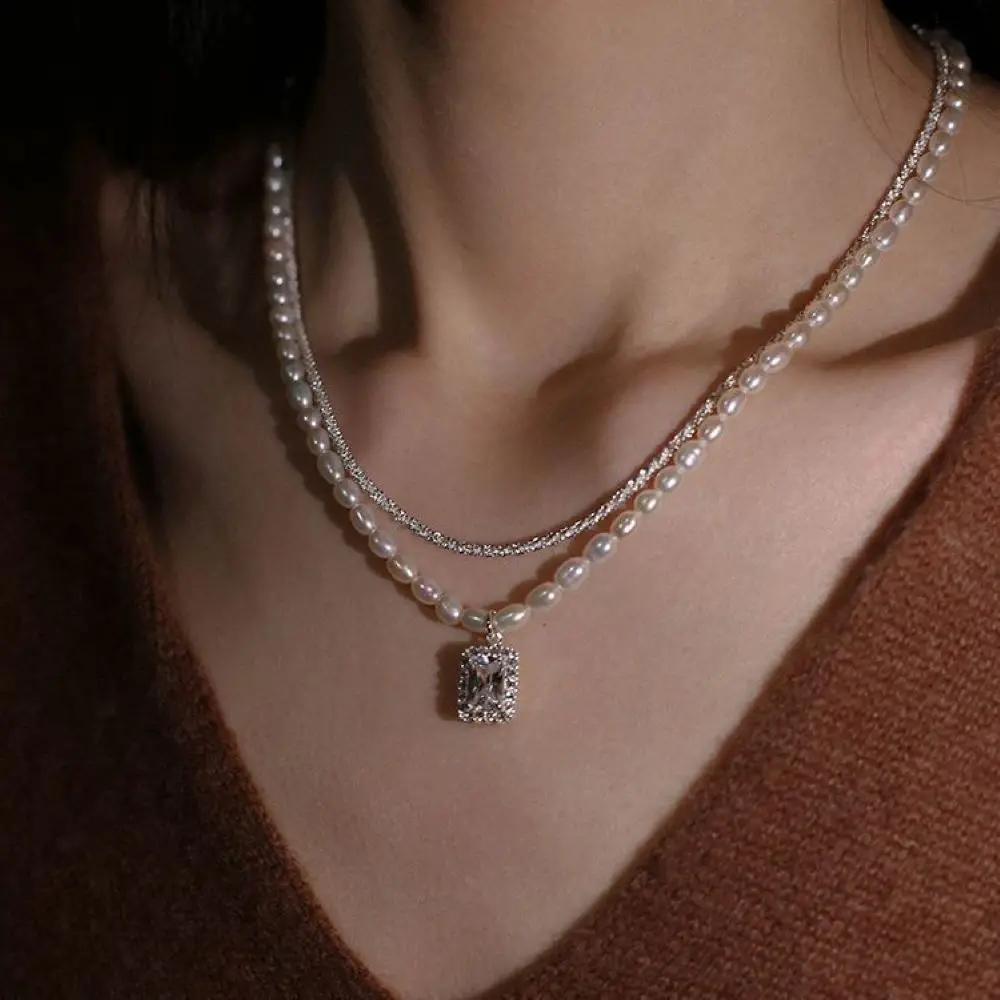 

Женское винтажное ожерелье с натуральным пресноводным жемчугом