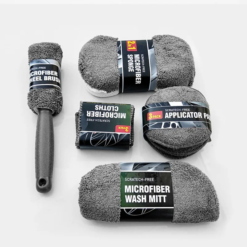 Лидер продаж набор из 9 предметов для чистки автомобиля автомобильное полотенце