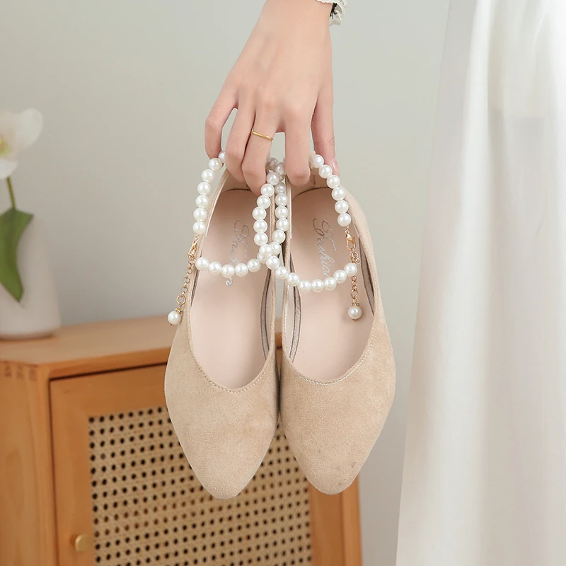 

Women's Flat Mary Jane Shoes High Heels Women's 2022 New Women's Shoes Korean Version Pointed Toe Shallow Mouth Shoes