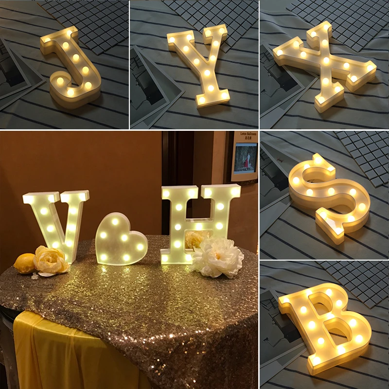 Giant Led Light Birthday Number Figure 1st Anniversary Wedding Baby Shower Decor A B C D E Decoration Letters