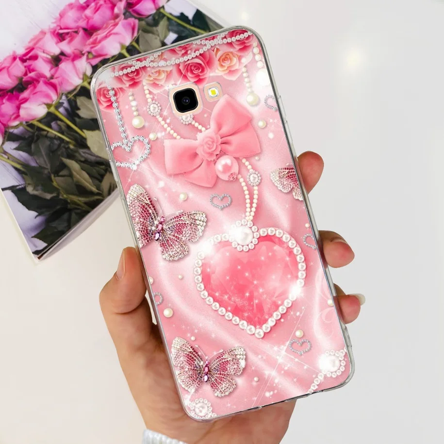 Чехол для телефона Samsung Galaxy J4 Plus 2018 модный Мягкий силиконовый чехол с цветами J 4 +