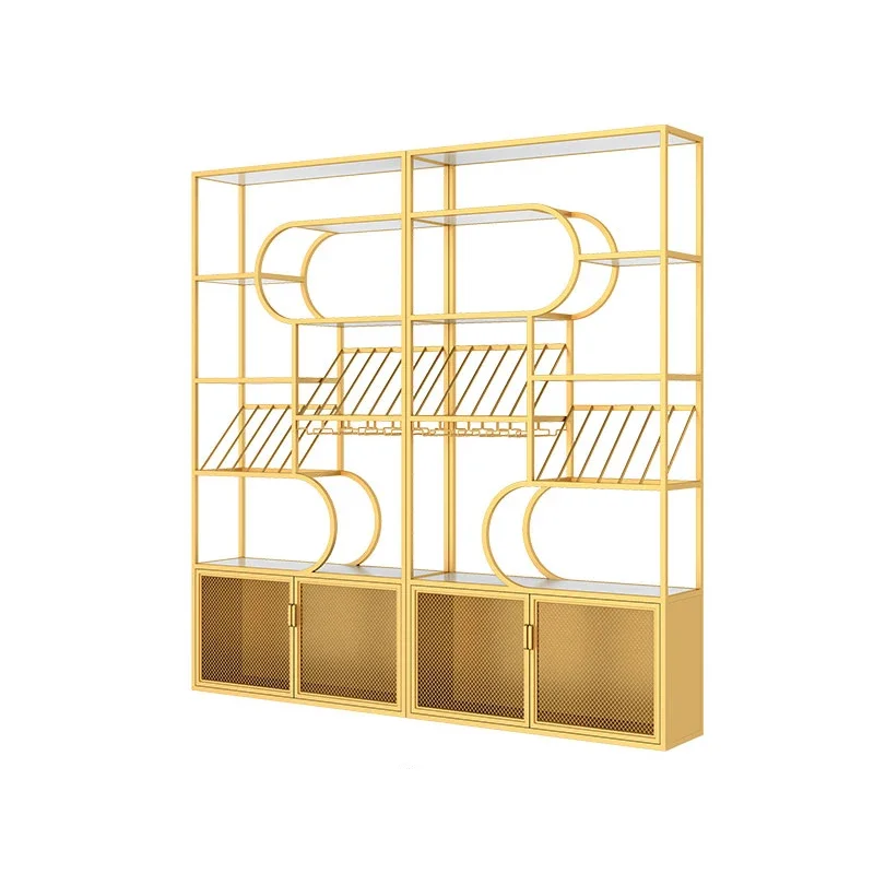 Барный шкаф винный роскошный стелаж для бутылок ресторанная мебель промышленный