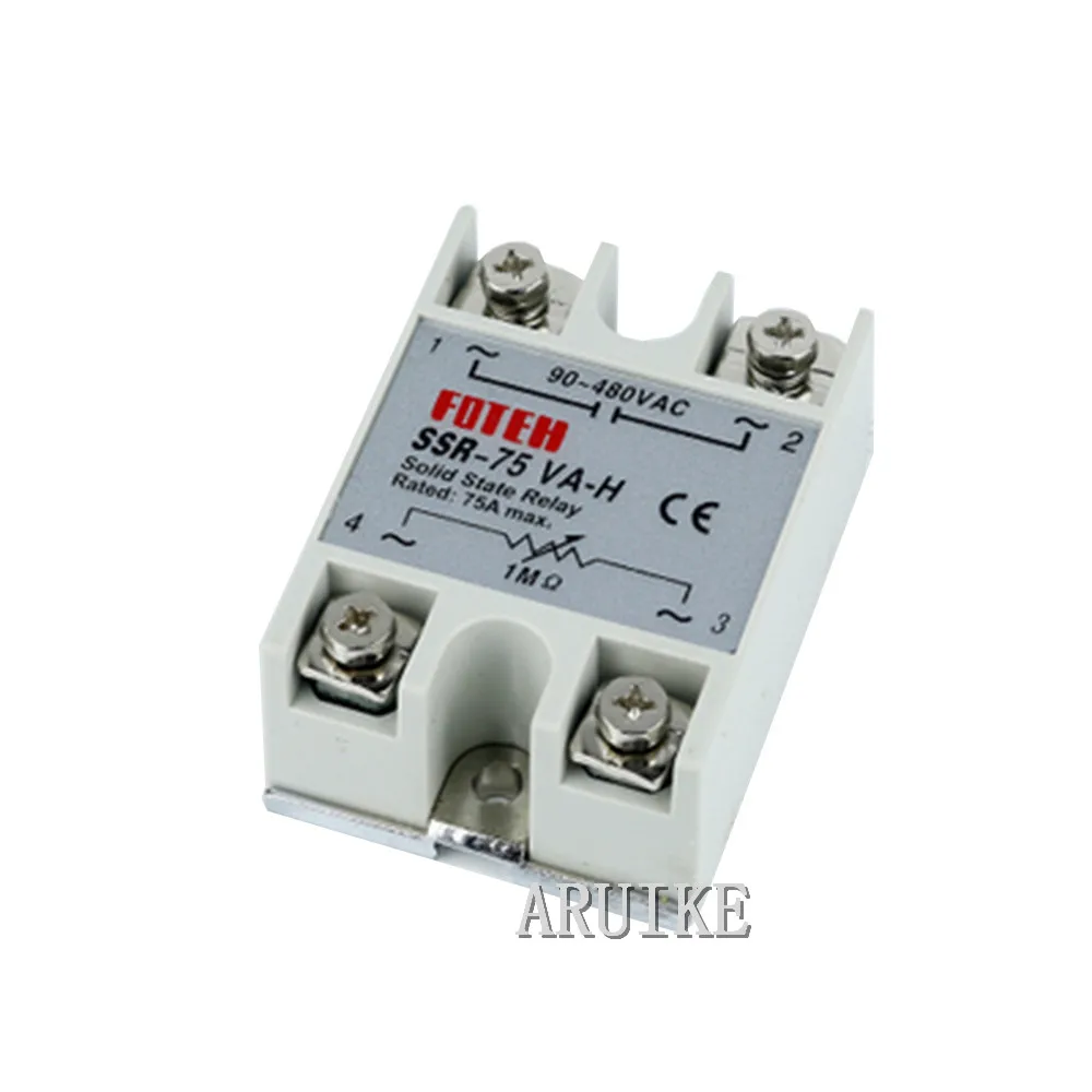 

Solid State Relay SSR-75VA-H 40A Actually 500K Ohm 4w TO 90-480V AC SSR 75VA H Resistance Type Voltage Regulator