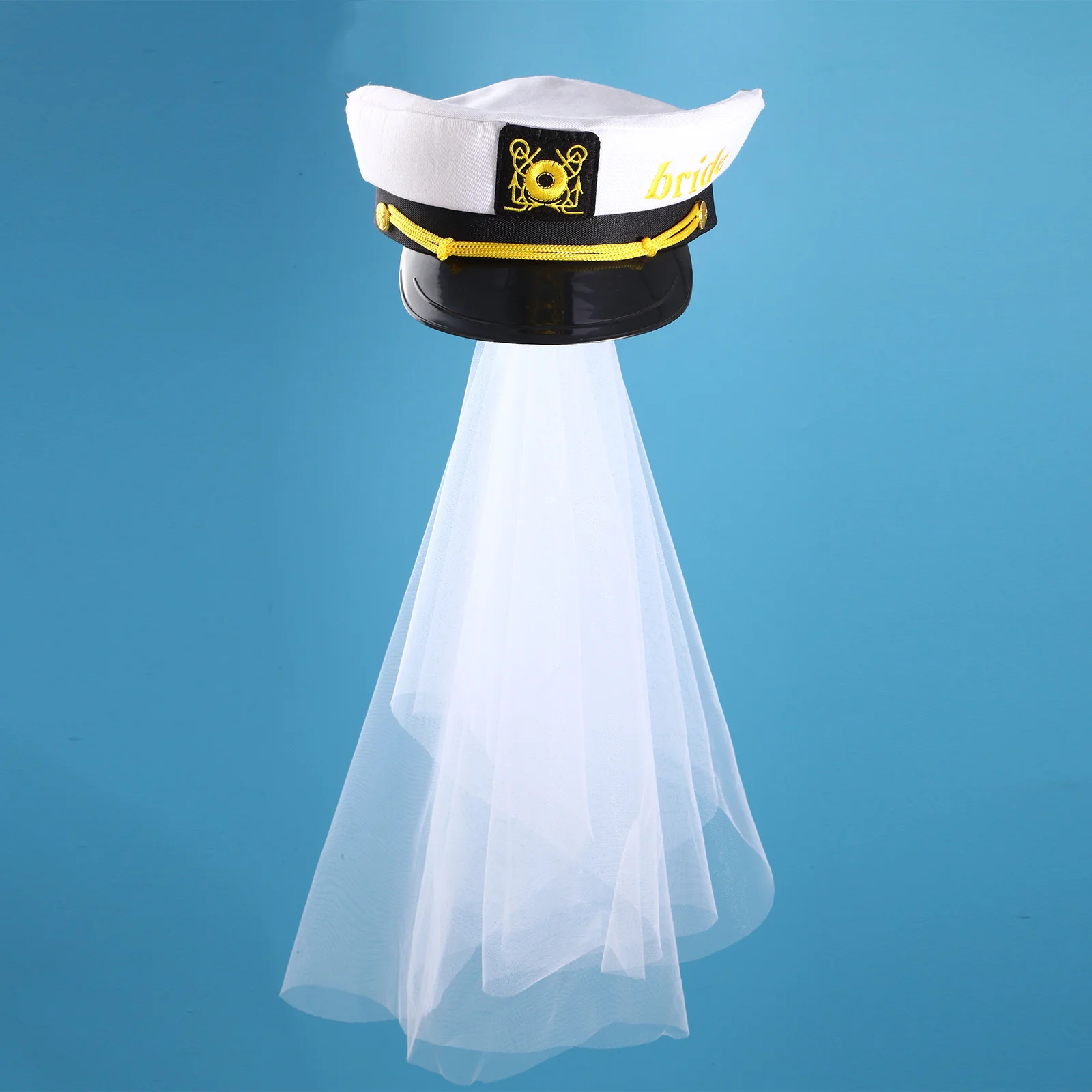 

Женская шляпа с вуалью для невесты, темно-синяя шляпа для вечеринки адмирала, шляпа для моряков или яхт, шляпа для Хэллоуина, морского флота