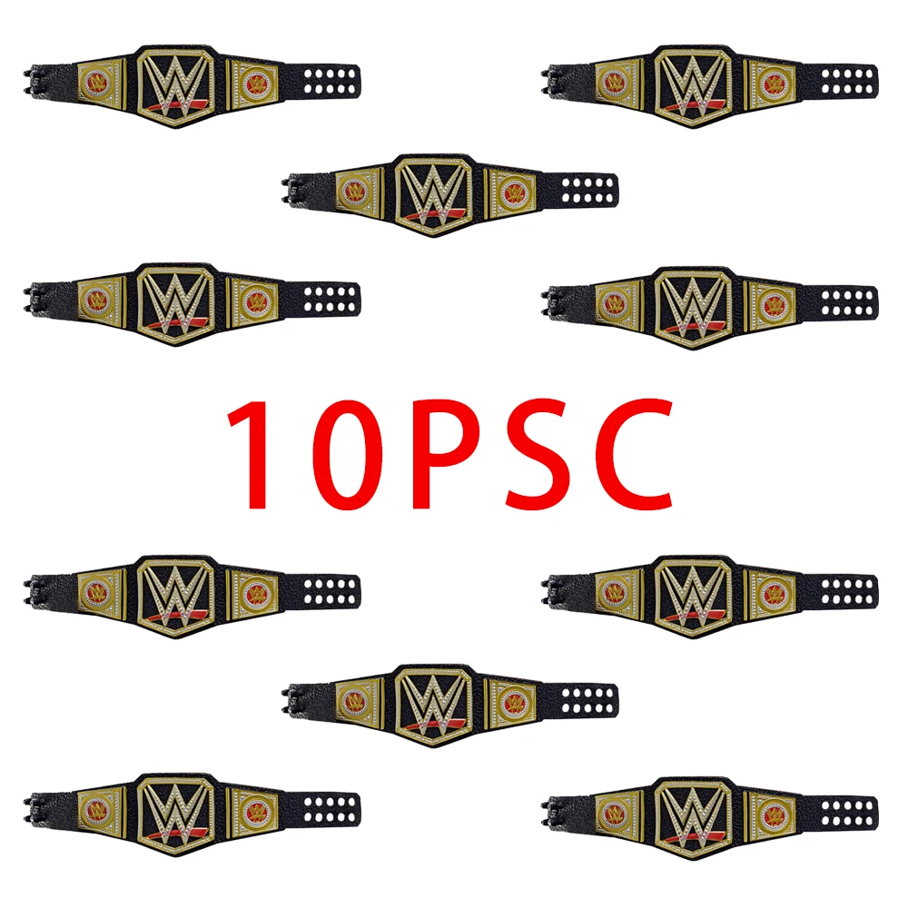 10pcs Decoration DIY  6'' 7''inch WWE AEW Wrestler Doll Accessory World Championship Part Gold Belt for Doll Action Figure