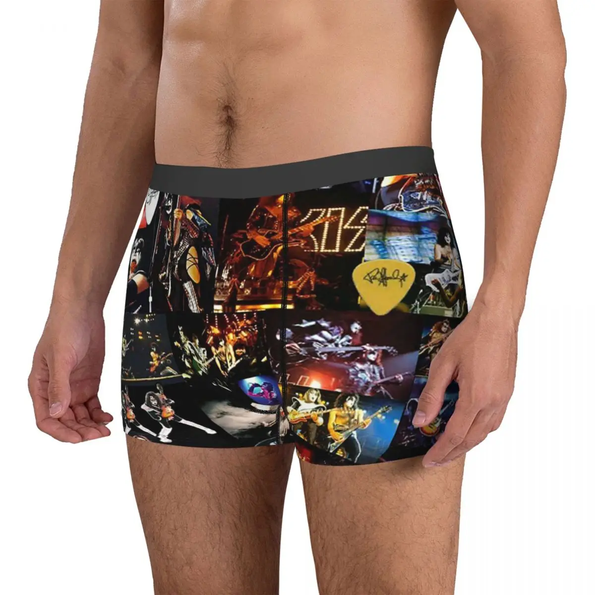 Новинка трусы-боксеры Kiss мужское нижнее белье мягкие трусы Super Star Singer для мужчин