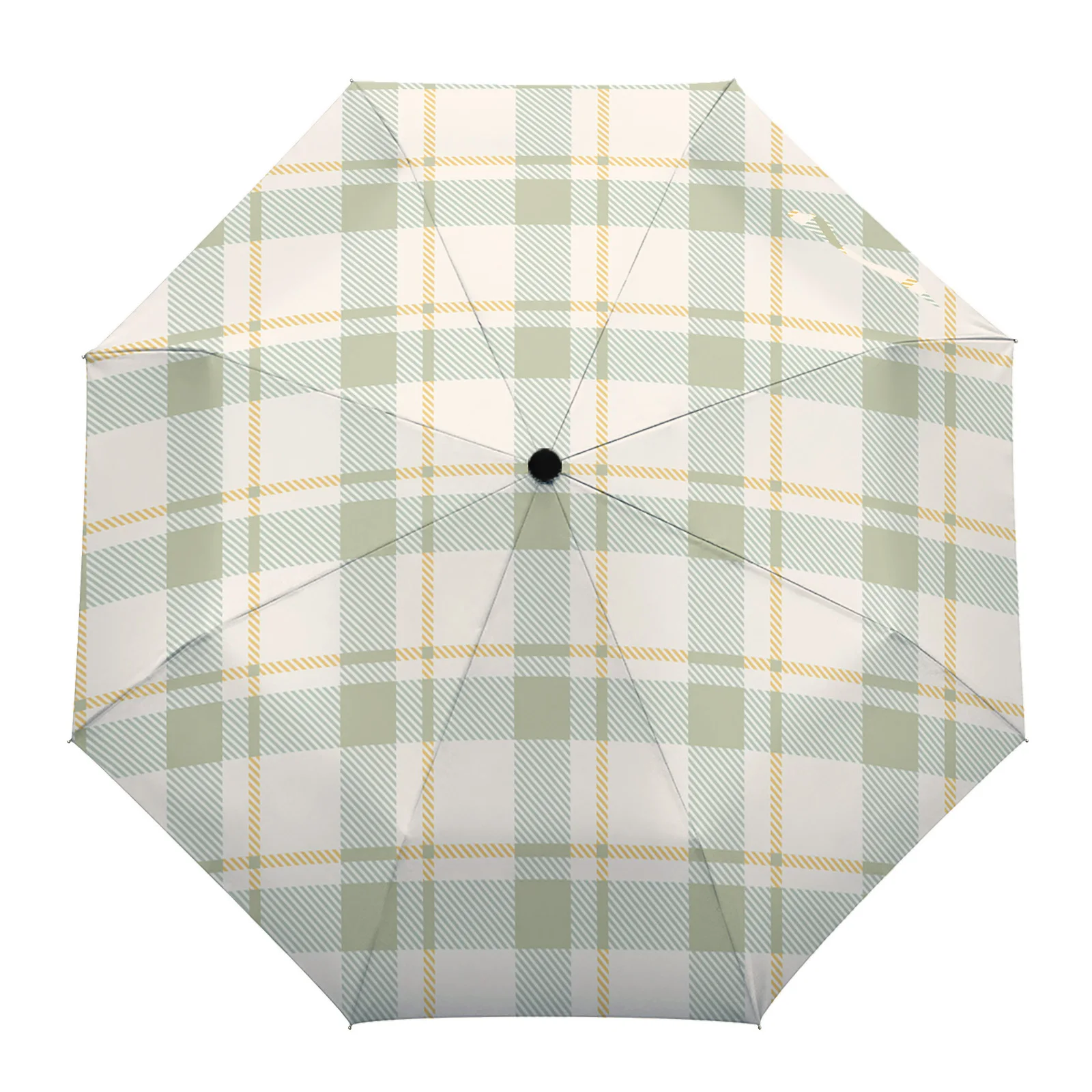 

Зонт Автоматический в клетку, минималистичный автоматический зонт от дождя, восемь нитей, геометрический, для взрослых и женщин