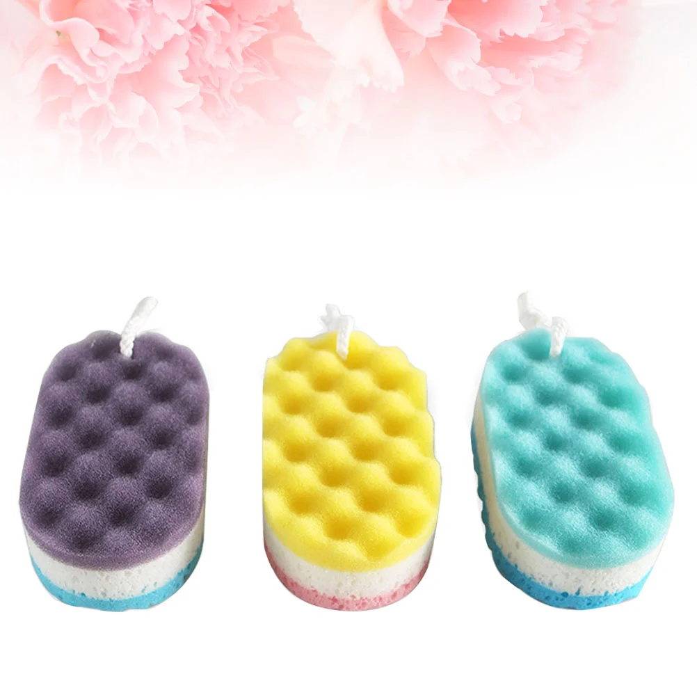 

3Pcs Bathing Sponge Loofah Body Scrub Brush Body Cleaning Sponge Body Brush Loofah Back Scrubber
