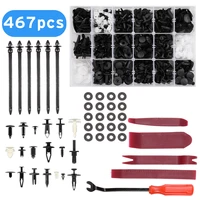467pcs car retainer clips fasteners push trim clip pin rivet bumper kit with fasteners remover for gm ford toyota honda chrysler