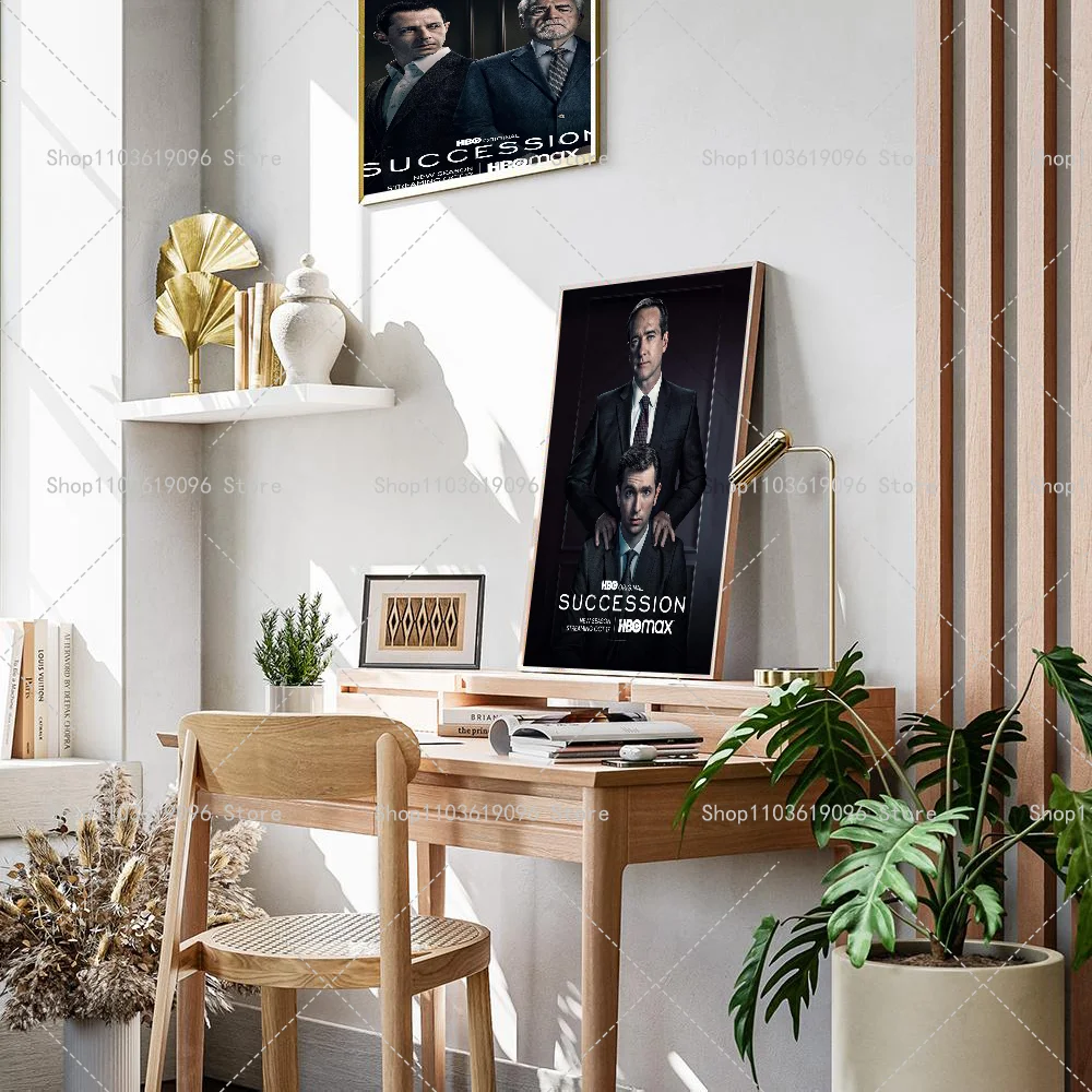 Succession популярный постер из сериала самоклеящаяся художественная