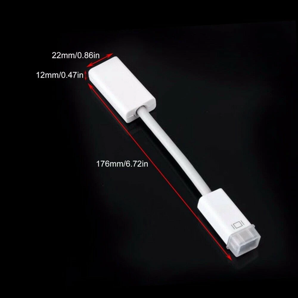 Фото Мини-адаптер DVI папа-HDMI мама для монитора видео конвертер 1080P для Pro Air IMac Macbook №4