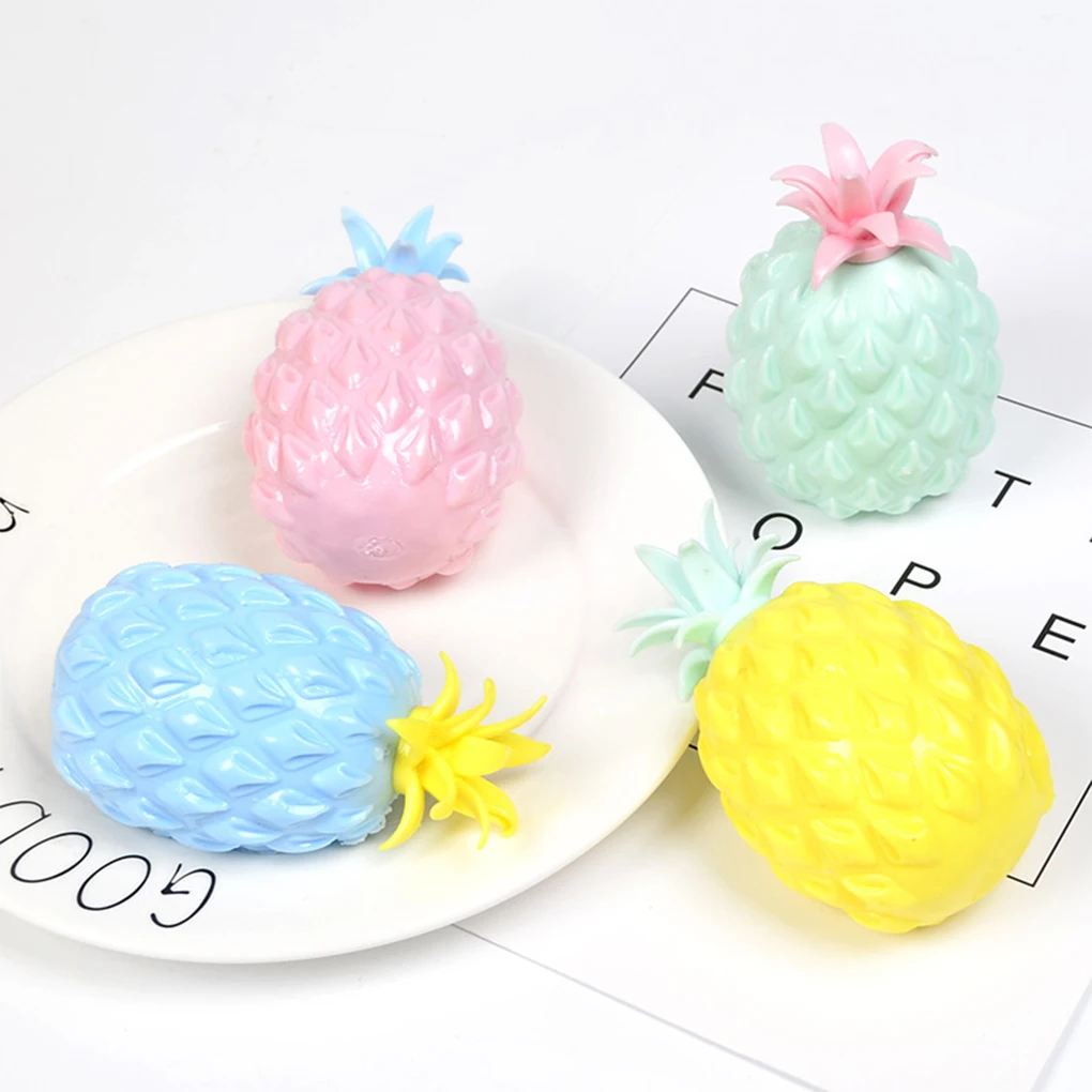 

Color Random Fidget Toy Pineapple Shaped Vent Ball Kids Adults Stress Relief Toy Rubber Anxiety Relief Toy