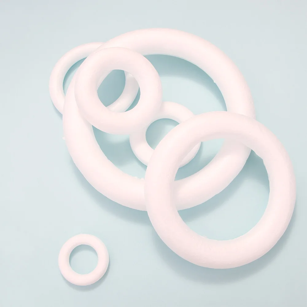 

XMAS Polystyrene Styrofoam Foam Ring For Christmas Crafts DIY Home Decoration Handmade Party Accessories Donuts Mould