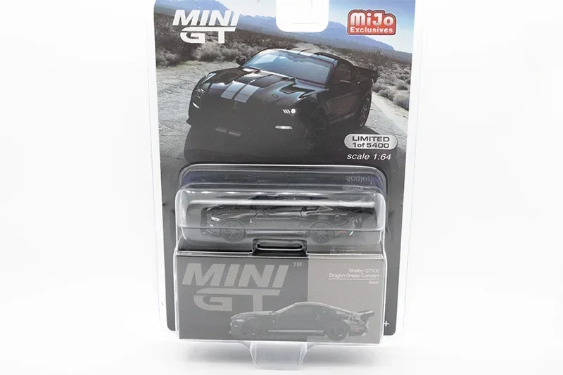 MINI GT 1:64 Mijo Shelby GT500 Dragon Snake Concept Black LHD Литая под давлением модель автомобиля