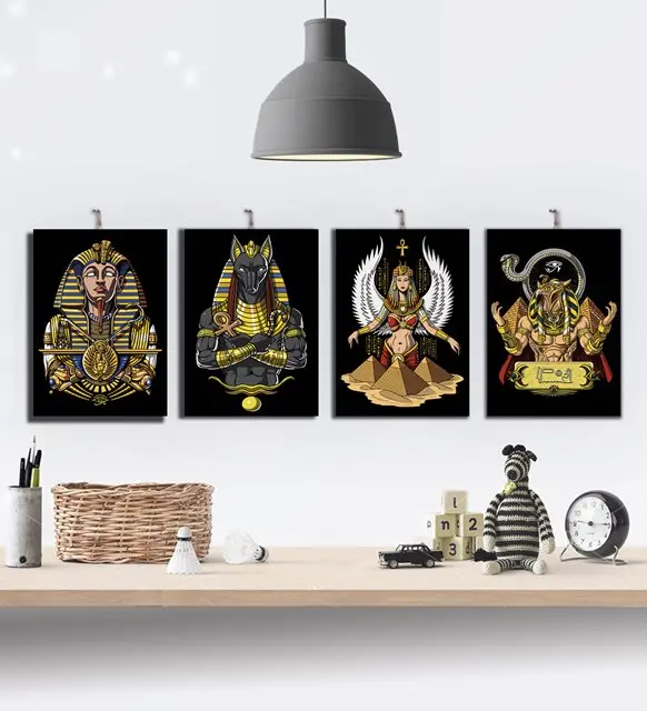 

2021 New Egyptian Mythology Themed Custom Design 8mm Decorative Wooden Table Set-Home Decoration Wall Accessories Free Shipping