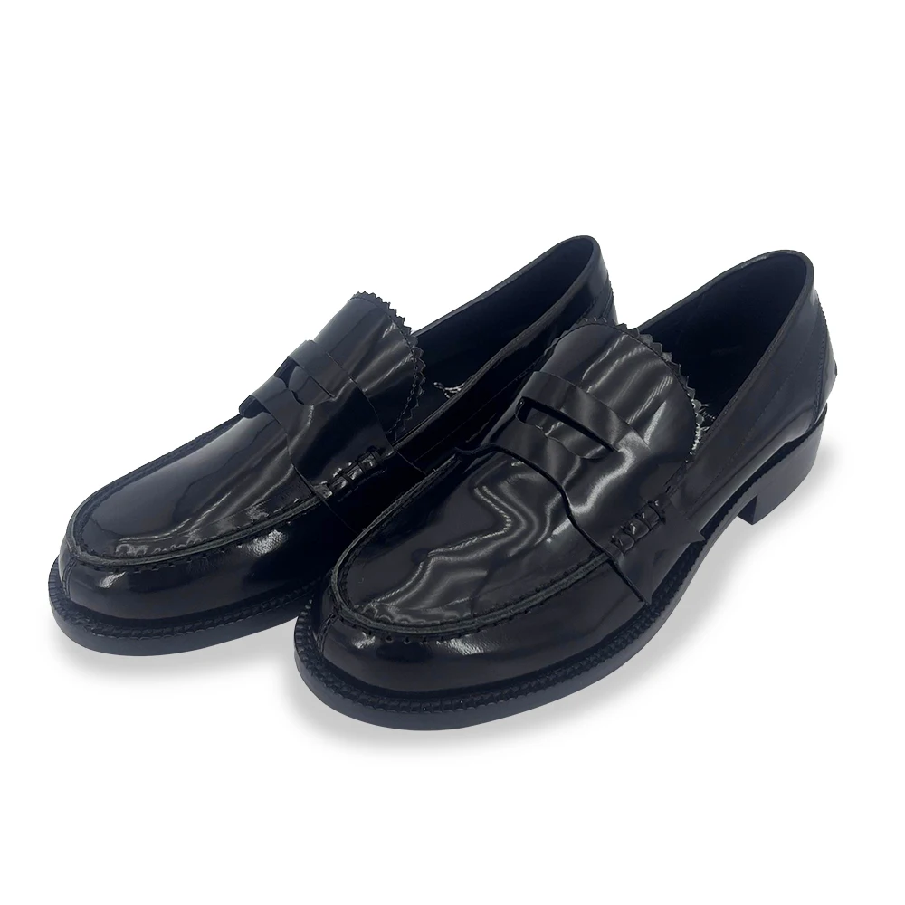 

Новинка весна-осень 2022 высококачественные кожаные лоферы на платформе с круглым носком на толстом каблуке для мужчин и женщин в британском стиле для дома и улицы