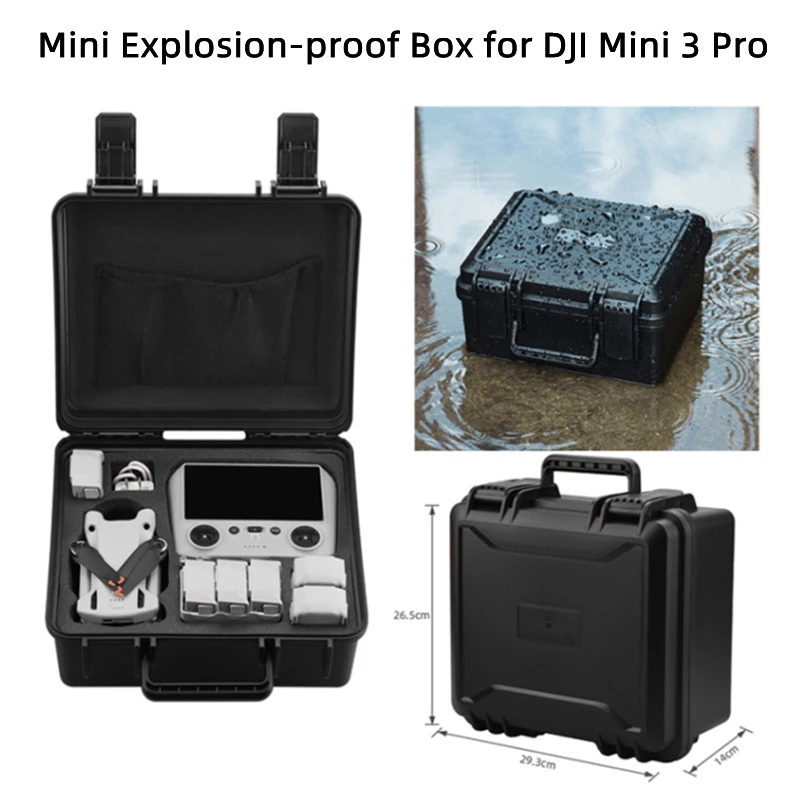 

For DJI Mini 3 Pro Portable Storage Case Hard Shell Carrying Box Waterproof Suitcase Explosion-proof Safety Case Accessories