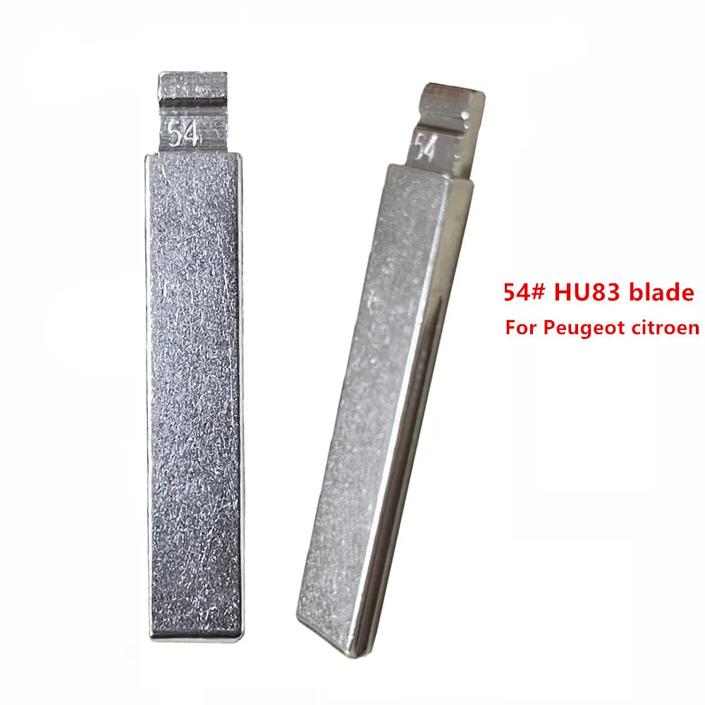

10pcs 54# HU83 Car Key Blanks Metal Uncut Blank Flip Remote Key Blade for Peugeot 407 Citroen for Keydiy KD Xhorse VVDI JMD