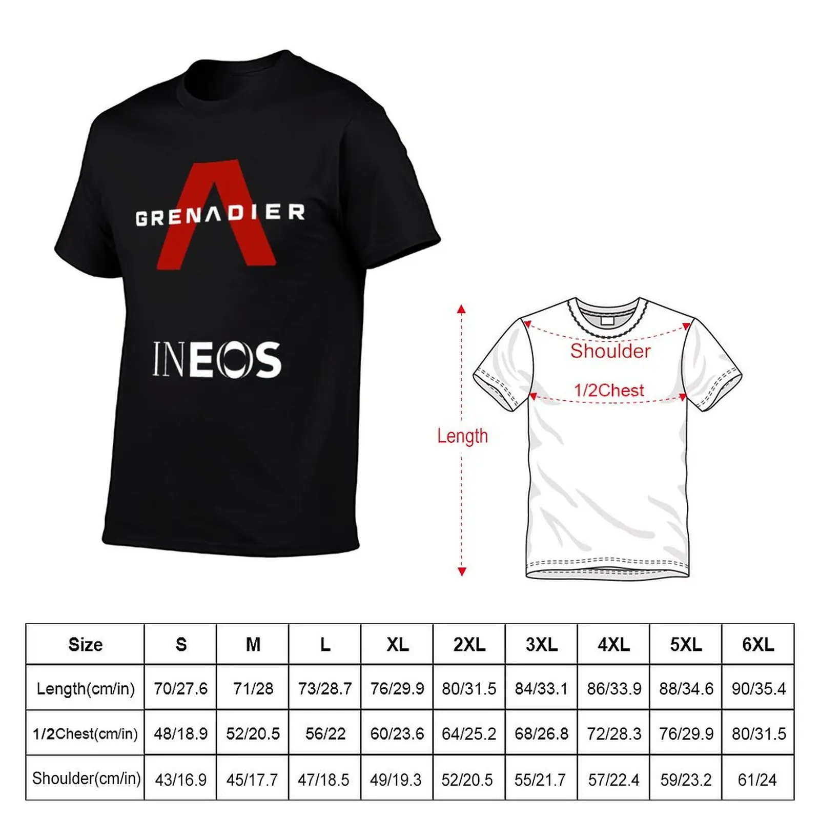 Фото Футболка Ineos Grenadier Cycling Team, мужская футболка из плотного хлопка, мужская футболка с графическим рисунком №2