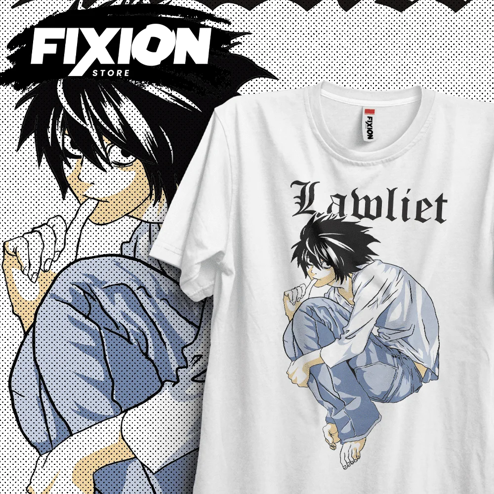 Футболка аниме Death Note-L подарок для любителей манги все размеры хлопок