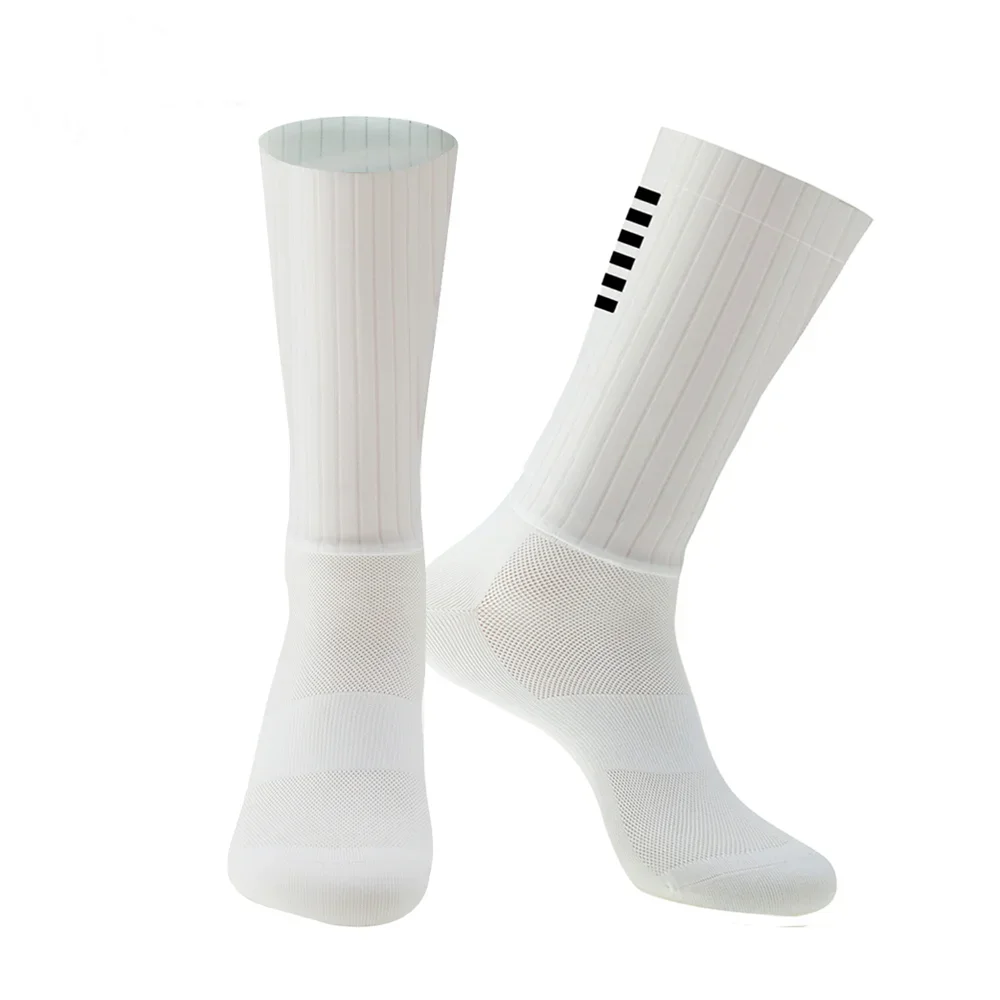 Противоскользящие силиконовые аэро носки белые велосипедные YKYWBIKE мужские