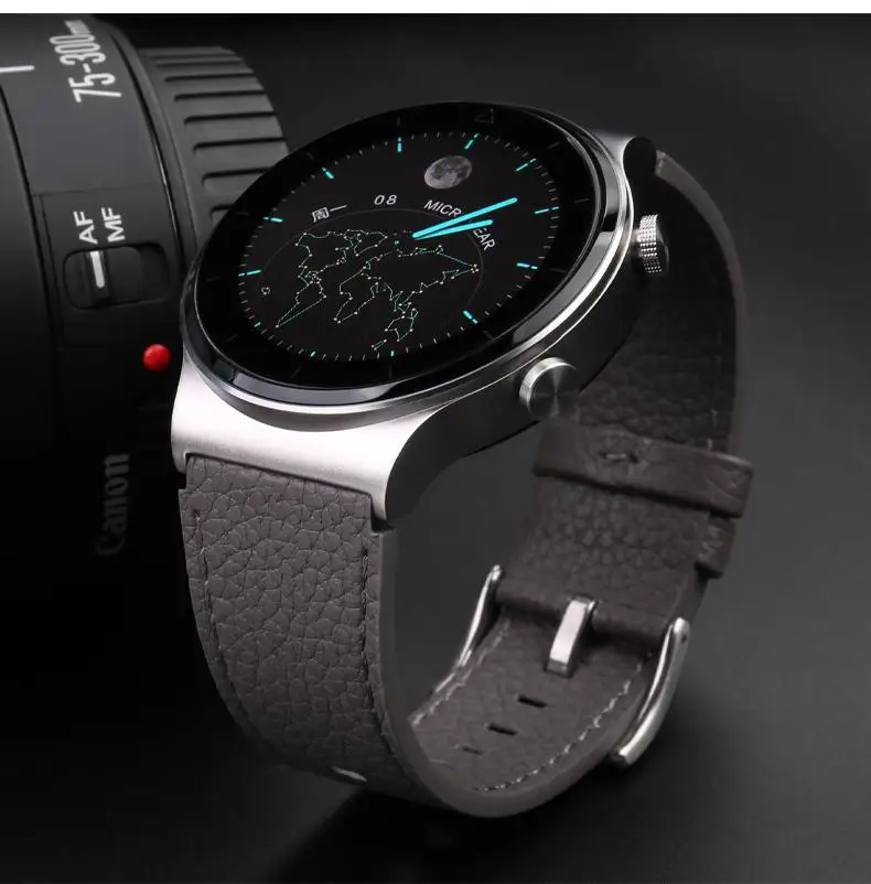 22mm Leather Original Watchband For HUAWEI Watch GT 2 46mm High-quality Strap For Huawei GT2 Pro GT2E  Replace Bracelet GT Band