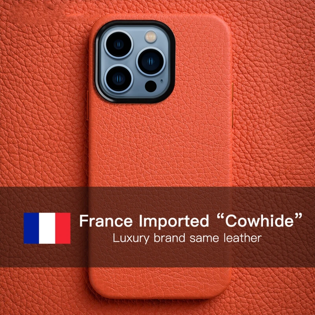 

Melkco France Premium Genuine Leather Case for iPhone 13 Pro Max mini Luxury Brand Same Cowhide Business Fashion Phone Cover