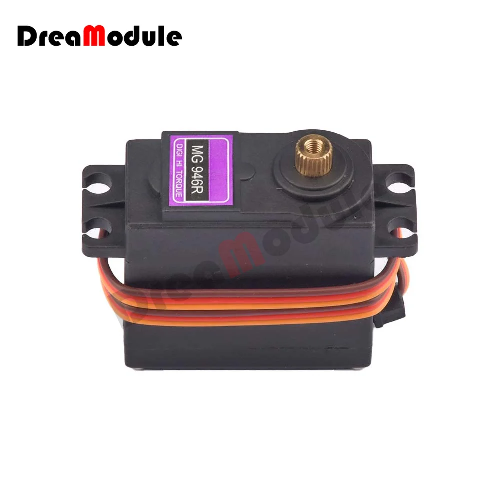

MG946R Analog Steering Gear 13 KG 180 Degree High Torque Metal Gear Model Helicopter Ship Switch Sensor Voltage Regulator