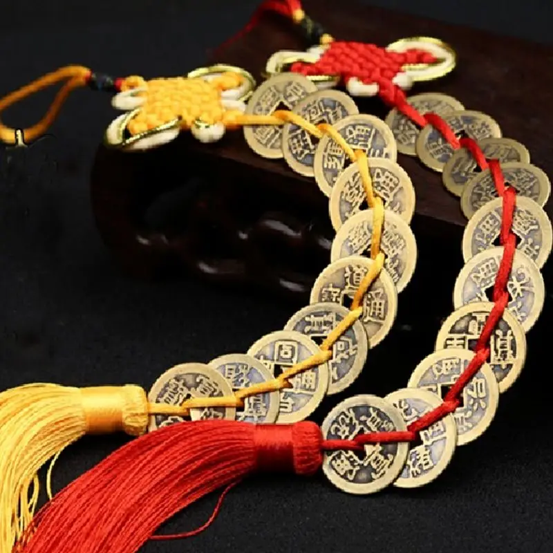 

Chinese Knot Feng Shui Lucky Wealth 3/6/8/9/10 Coins For Home Car Hanging Tassel N25 20 Dropship