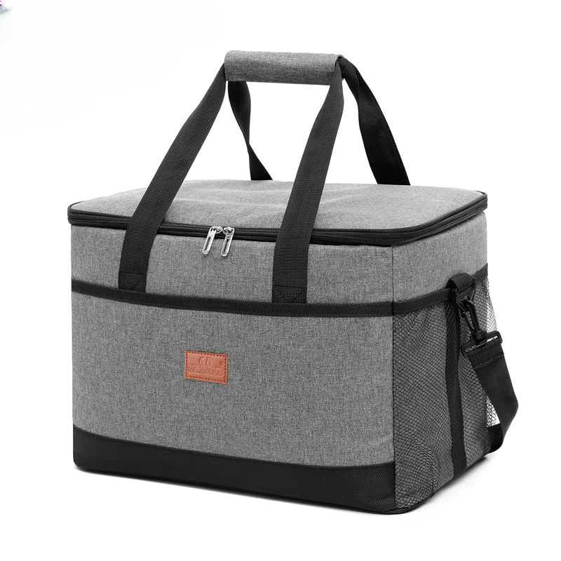 Super Large 32L Thermal Cooler Bag with Hard Liner Insulated Picnic Lunch Box Fresh Drinking for Camping BBQ Outdoor Parties