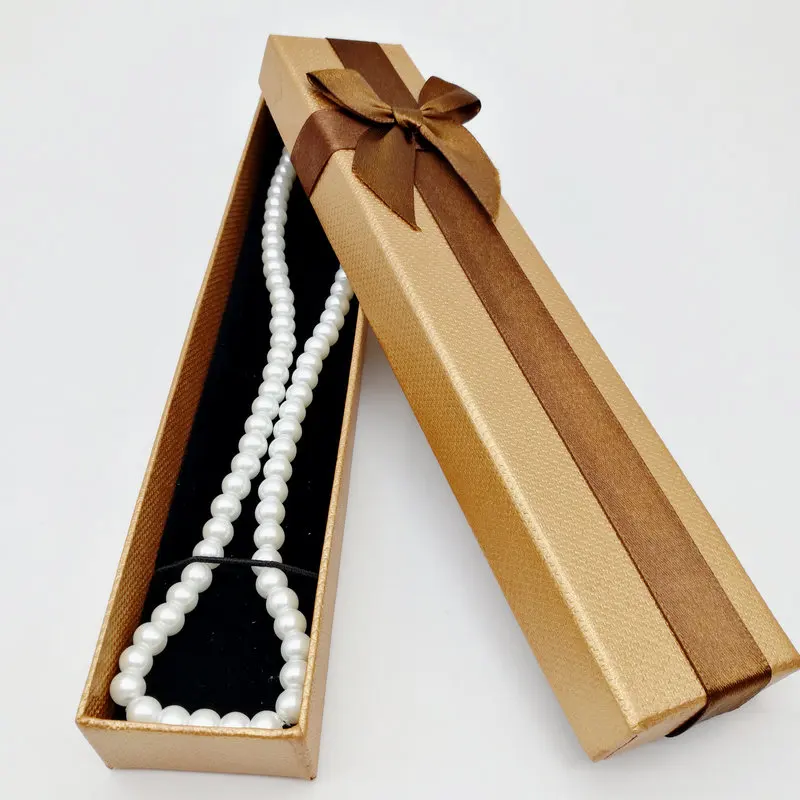 

16PCS brown bowknot jewelry necklace bracelet gift box necklace jewelry box