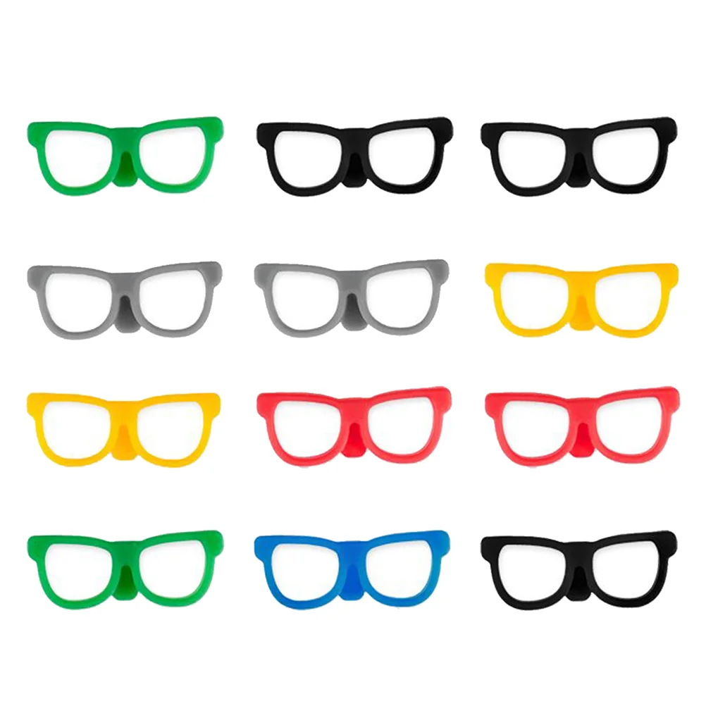 

12 Pcs Glass Water Cups Silicone Markers Label Silicone Glass Identifier Eyeglasses Charms Silicone Glass Markers