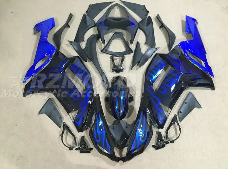 

Style New ABS Fairings Kits Fit For Kawasaki Ninja ZX-6R ZX6R 2007 2008 07 08 Bodywork Set Flame Blue