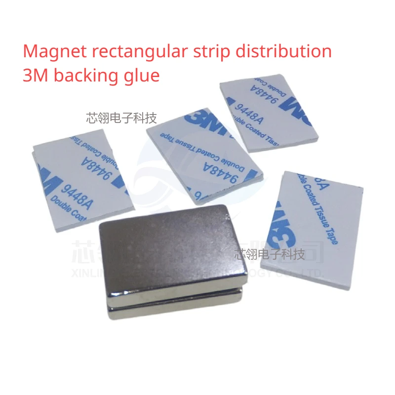 Сильный магнитный камень магнитная полоса с 3M клейким магнитом прямоугольник