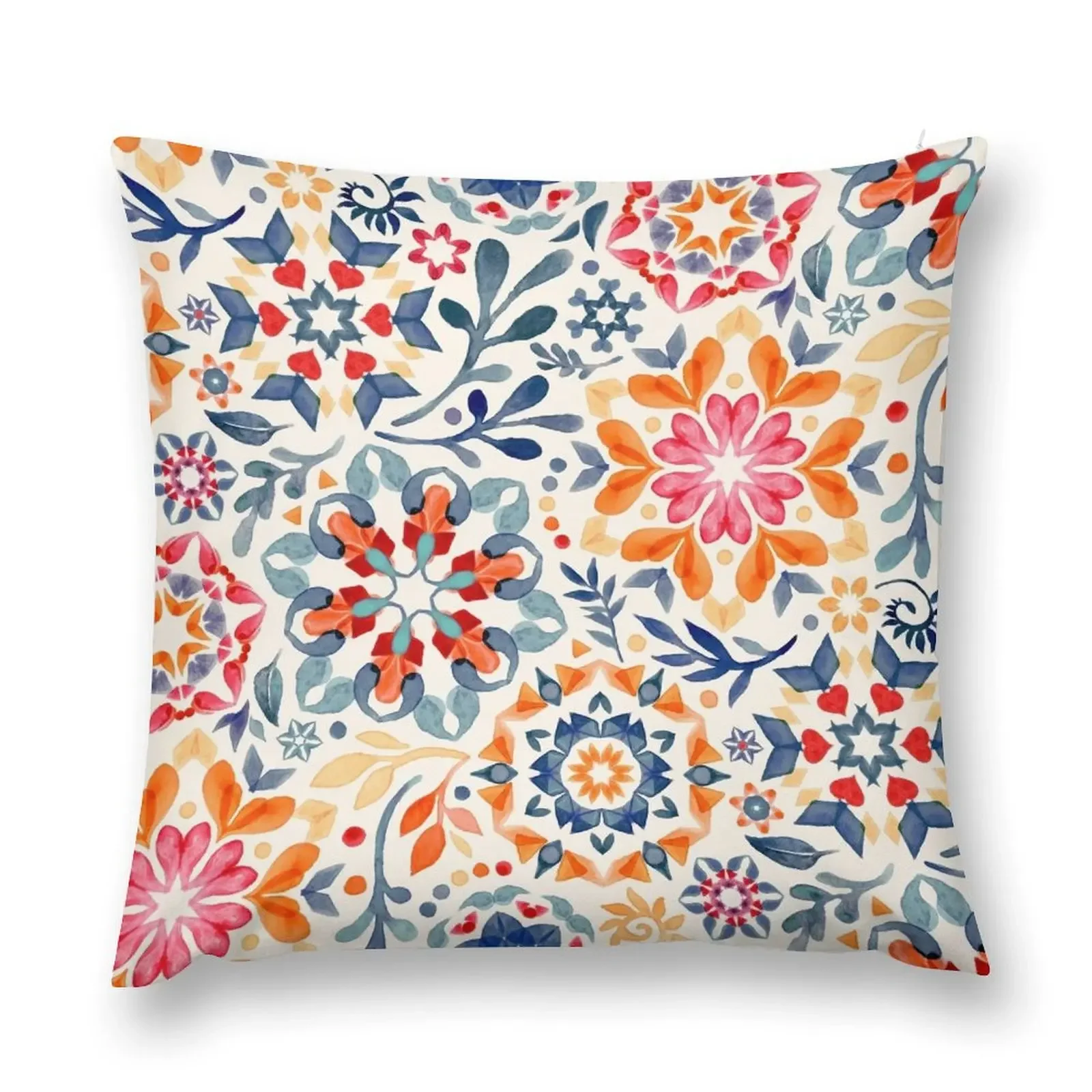 Акварельный калейдоскоп с цветочным рисунком - описание наволочка