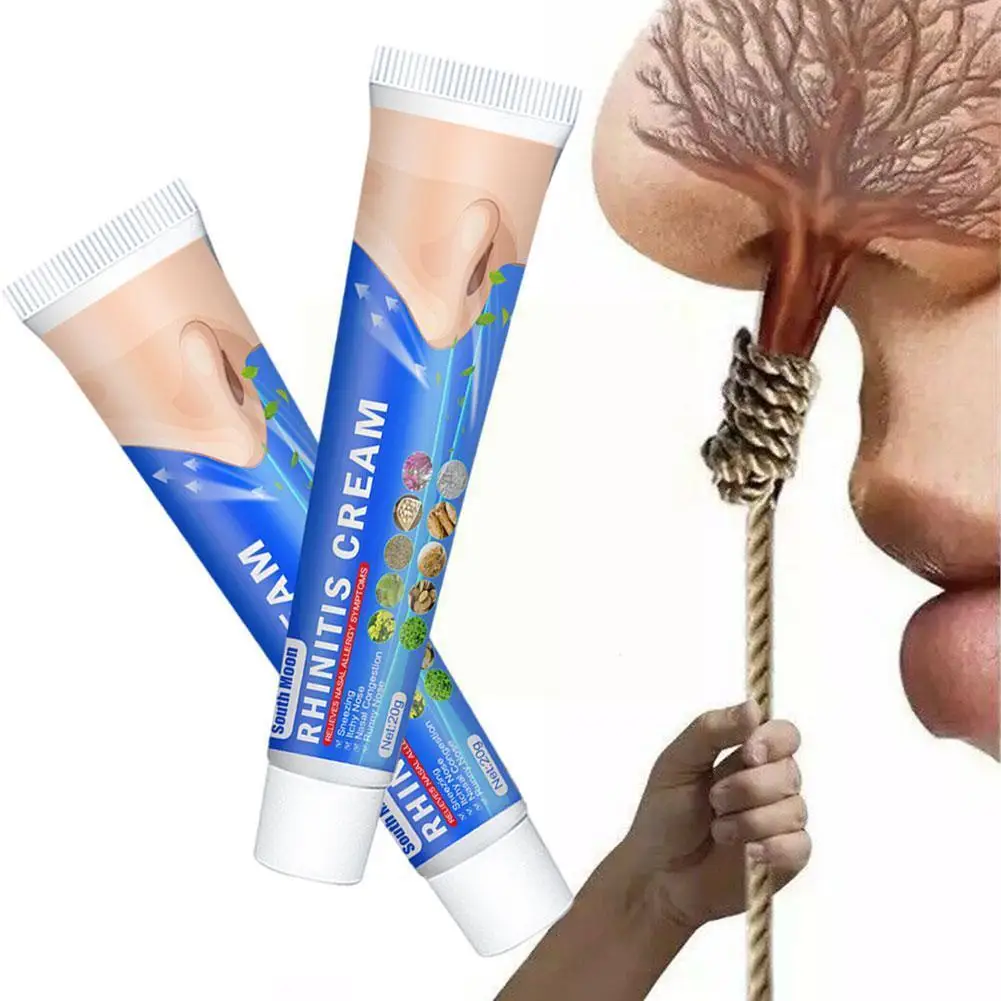 

Rhinitis Nose Cream Sinusitis Treatment Allergic Rhinitis Herbs Spray Sinuses Itchy Congestion Medical 20g L0E6