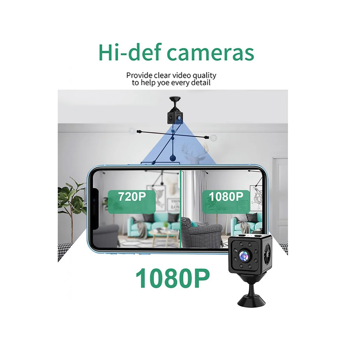 

K13 WiFi HD 1080P Wireless Mini Camera Night Edition Motion Detection Camera DVR Video Nanny Security Monitoring