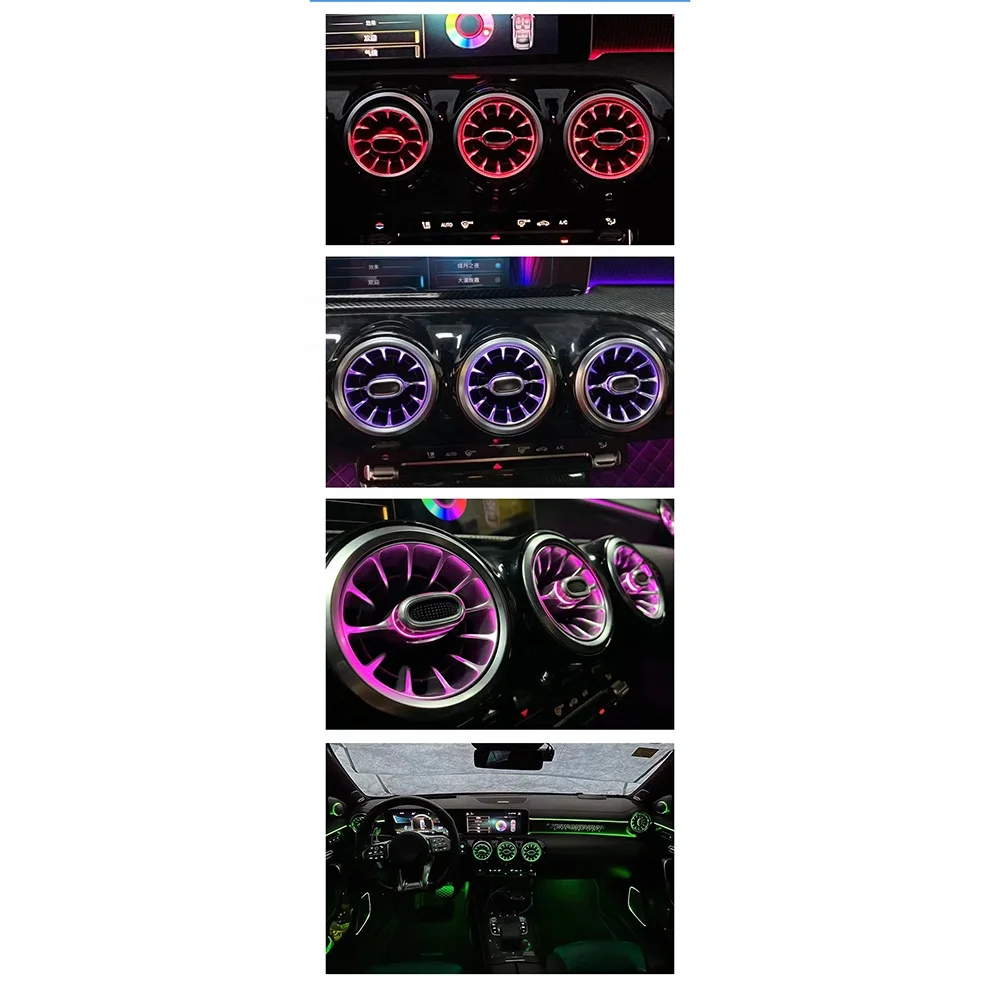 iCarsin 64 цвета светодиодный вентиляционный светильник для Mercedes Benz CLA W118 2020 2021 2022