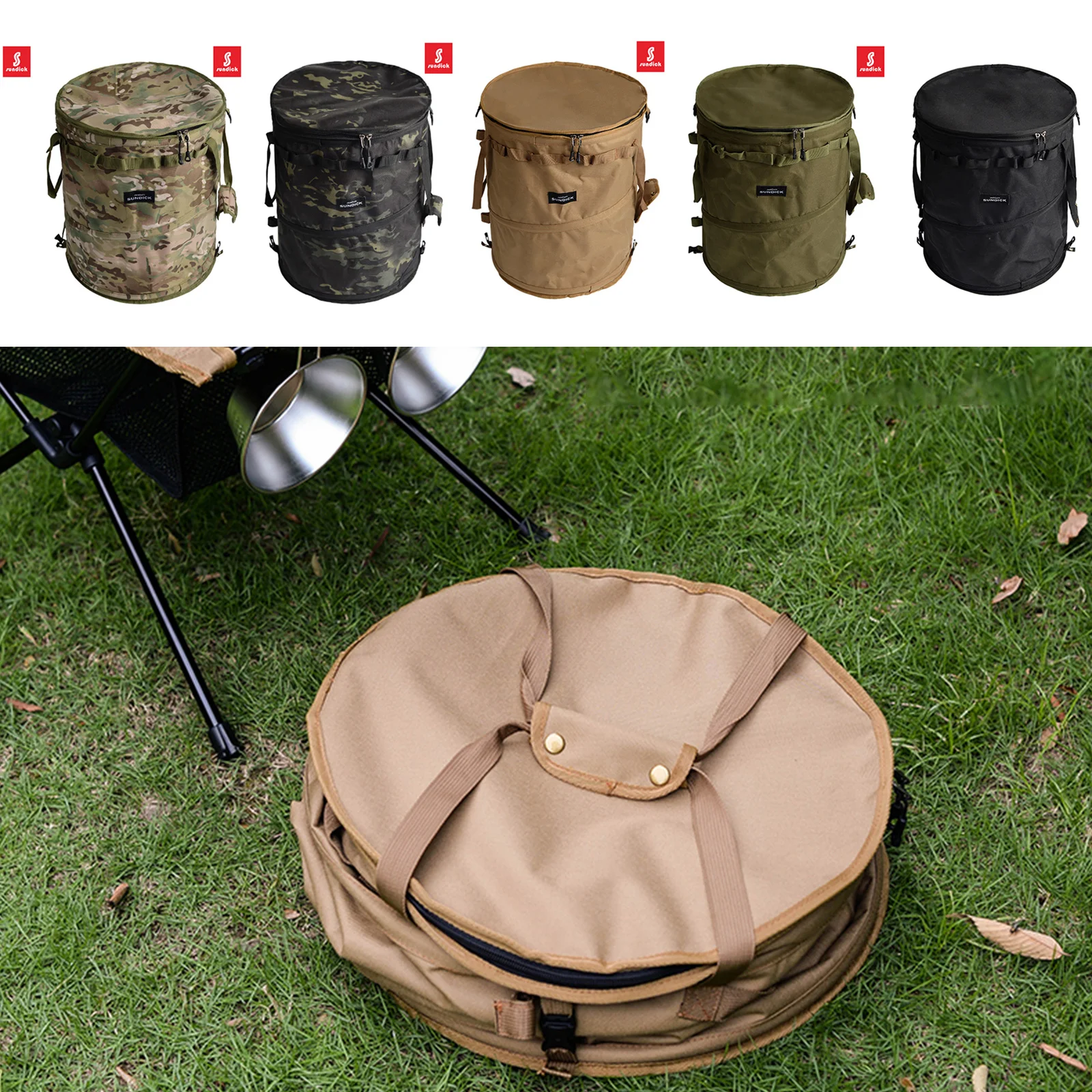 

Складное ведро sunчлен, Портативная сумка для хранения одежды, для кемпинга, многофункциональный складной держатель для рыбалки