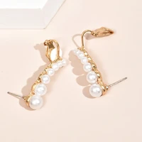 women jewelry vintage pearl clip earrings birthday gift