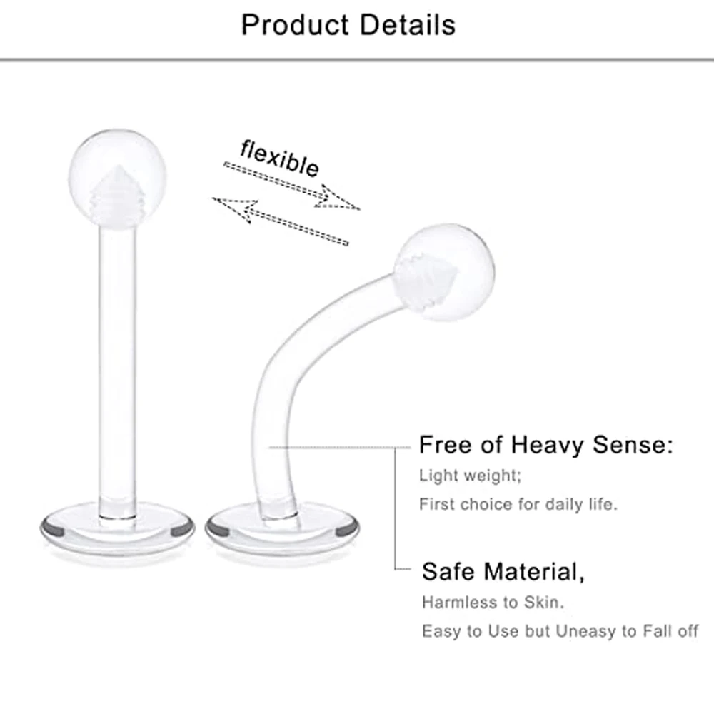 24 шт. серьги-подковы для пирсинга 16 г 6-12 мм