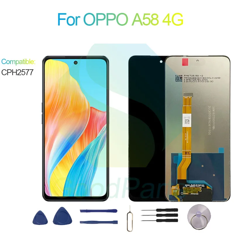 ЖК-дисплей для OPPO A58 4G экран 6 72 дюйма CPH2577 сменный сенсорный дигитайзер в сборе
