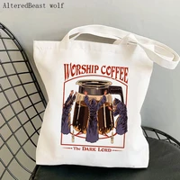 women shopper bag magic witch worship coffee tarot card witchy bag harajuku canvas shopper bag girl handbag shoulder lady bag