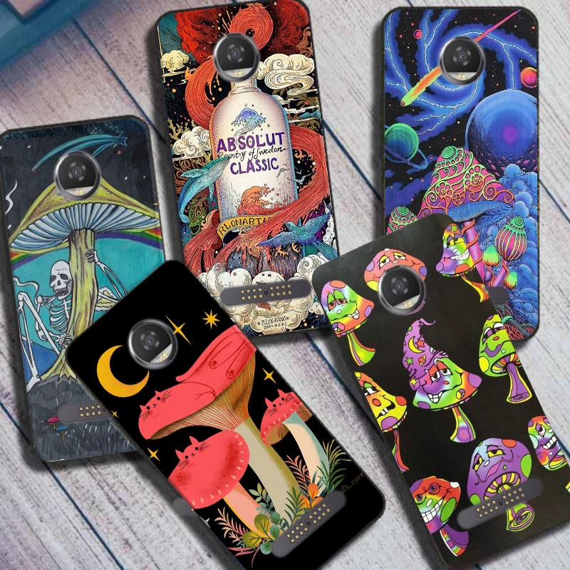 Необычный чехол в виде гриба для телефона Motorola Moto Z2 Play, силиконовый чехол для телефона Z2 Force Z3 Play Z2Play, чехлы, бамперы