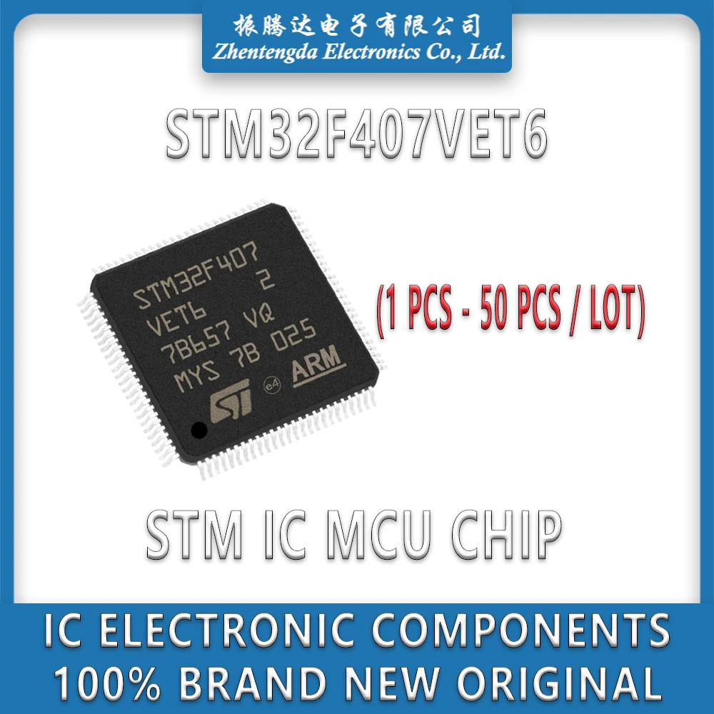 STM32F407VET6 STM32F407VE STM32F407 STM32F STM32 STM IC MCU Chip LQFP-100
