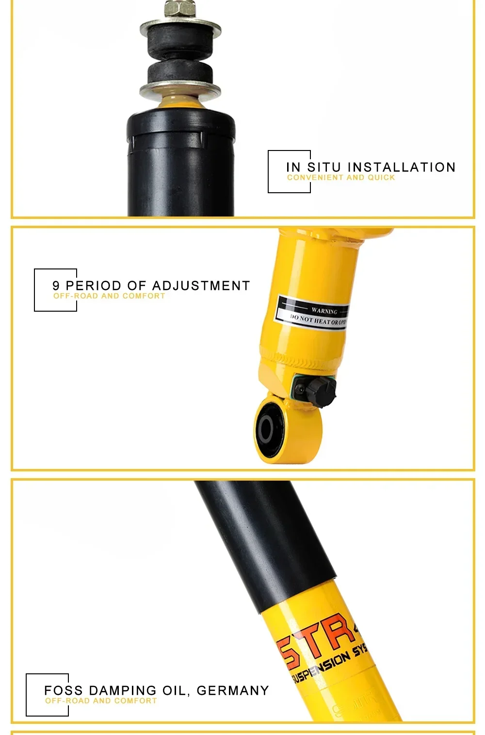 Нерегулируемый 2-дюймовый амортизатор подвески 4x4 для Lexus LX470 и LC100
