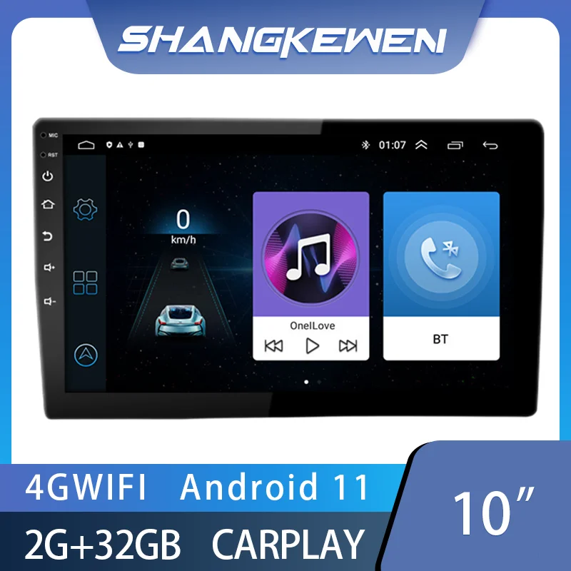 

Car Radio 10 Inch 2G 32GB 2 Din 1080P Car Multimedia Video Player Android 11 CarPlay Universal Stereo Radio GPS For All Vehicles